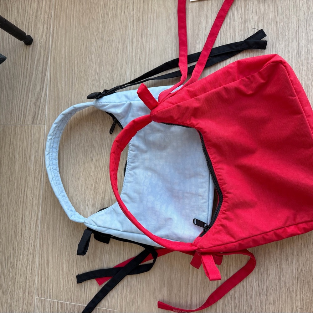 Sandy Liang x Baggu Bow Bag Candy Apple and Blue